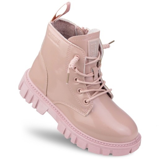 BUTY zimowe BOTKI dziecięce BIG STAR skórzane ocieplane MM374144 31