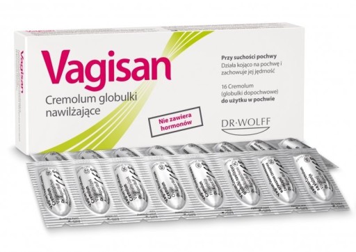 Globulki Nawilżające Vagisan Cremolum Przy Suchości Pochwy 16 Sztuk