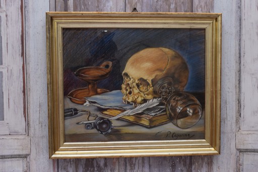 PAUL CEZANNE - Vanitas - Przemijanie - Macabre - STARY OBRAZ z FRANCJI