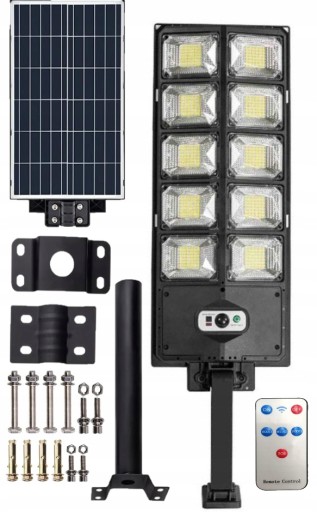 ZEWNĘTRZNA LAMPA SOLARNA HALOGEN LED Z CZUJNIKIEM RUCHU I ZMIERZCHU 1000W