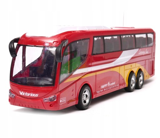 autobus zdalnie sterowany światła akumul czerwony