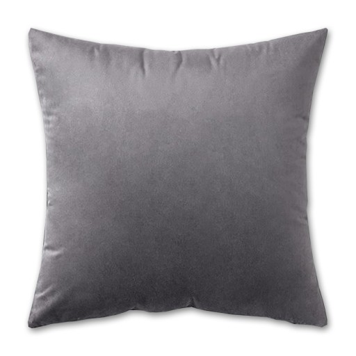 POSZEWKA DEKORACYJNA CIEMNY SZARY 40X40 CM WELUR