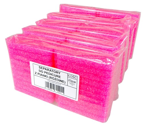 SEPARATORY PIANKOWE DO PEDICURE 100par RÓŻOWE