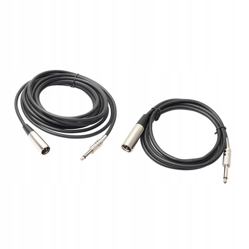 XLR 3 Pin męski na 6.35mm Mono Jack męski wtyk