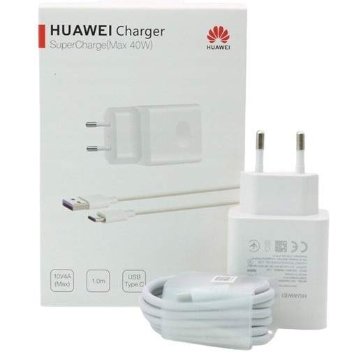 ORYGINALNA SZYBKA ŁADOWARKA HUAWEI SUPERCHARGE 40W P30 P40 PRO + KABEL 1 M