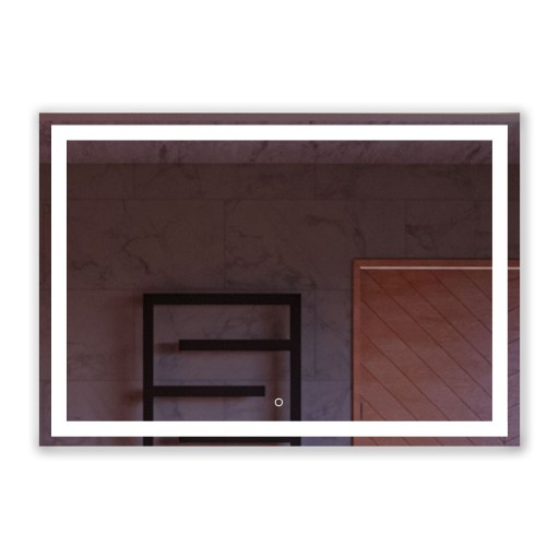 Lustro wymiar 90x40 cm nowoczesne z włącznikiem dotykowym LED