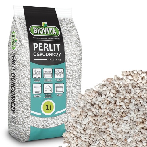 Perlit ogrodniczy hydroponika naturalne podłoże do kwiatów roślin Biovita