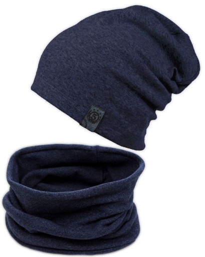 Komplet CZAPKA + TUBA komin DWUWARSTWOWY r. XL
