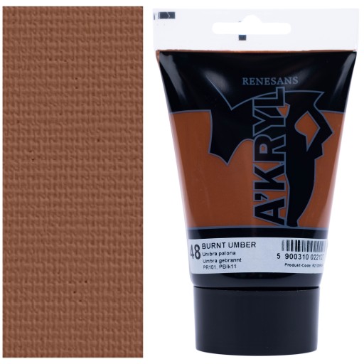 FARBA AKRYLOWA A'KRYL artystyczna malarstwo Renesans 100ml 48 UMBRA PALONA