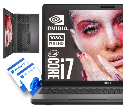 Mocny Gamingowy Laptop Dell i7 6x4,6GHz Nvidia MX150 64GB SSD 2TB 15