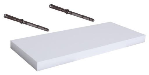 PÓŁKA ŚCIENNA WISZĄCA BIAŁA 30CM UKRYTY MONTAŻ