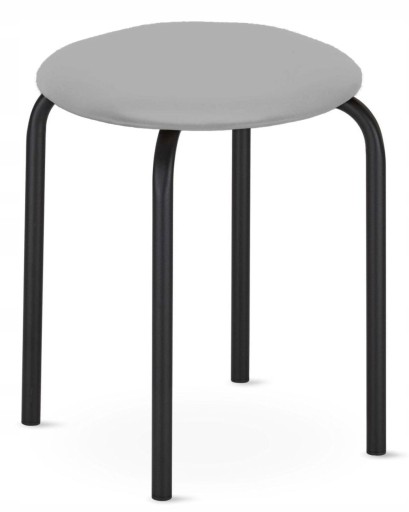 TABORET STOŁEK METALOWY CHICO-BL SZARY NOWY STYL