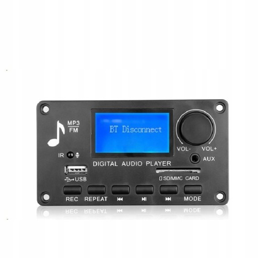 Moduł audio 12V USB TF USB Radio samochodowe FM