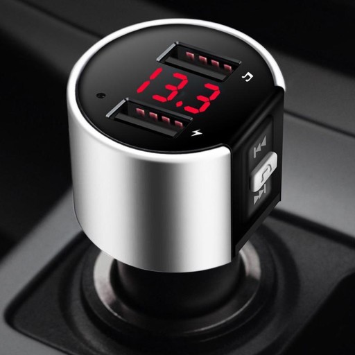 FM Bluetooth Audio Modulator USB Dual Charger