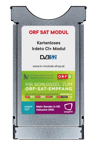 moduł DVB-S2 adapter ORF irdeto CI+ do telewizora, bez karty