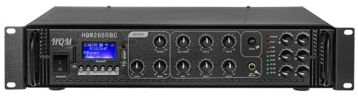 Wzmacniacz HQM 2650BC radiowęzeł 6 stref regulacja bluetooth 110V 650W