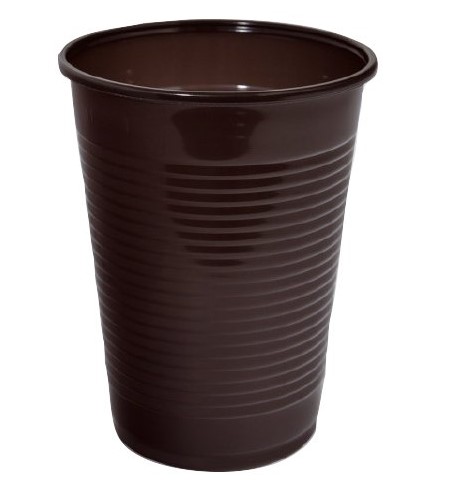 KUBEK PLASTIKOWY JEDNORAZOWY BRĄZOWY 200ML 100 szt