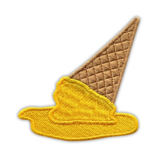 Naszywka Rozlane LODY, roztopiony lód cytrynowy
