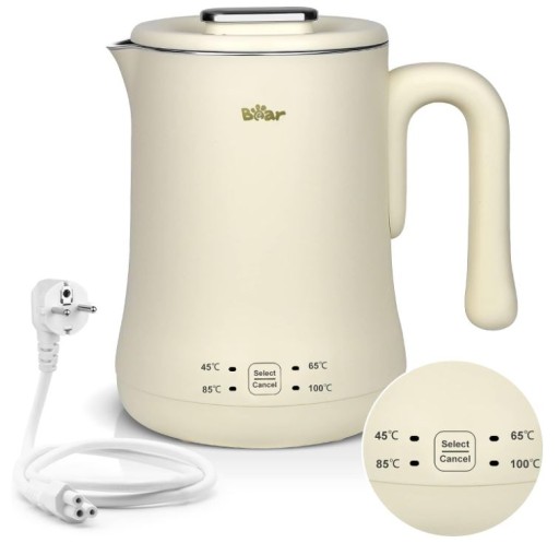 Czajnik elektryczny podróżny 600ml 500W 4 poziomy temperatury