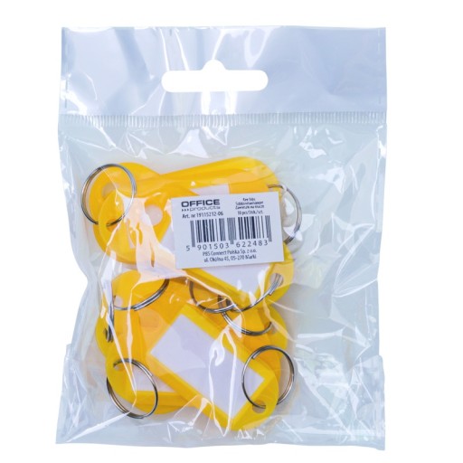 Zawieszki na klucze OFFICE PRODUCTS, 50x20mm, 10szt., niebieskie