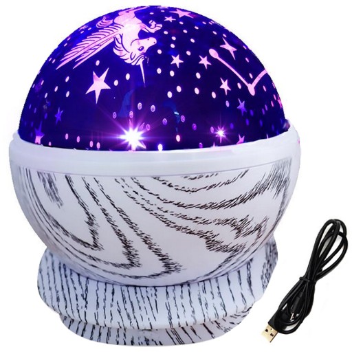 PROJEKTOR GWIAZD LAMPKA NOCNA OBROTOWA STAR LED