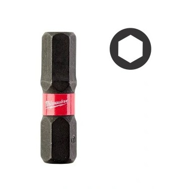 Bit Milwaukee Shockwave HEX6/25mm IMPACT DUTY