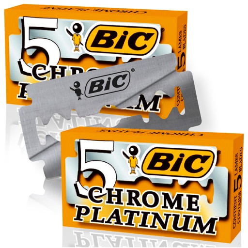 BIC CHROME PLATINUM DWUSTRONNE ŻYLETKI DO MASZYNKI DO GOLENIA x10