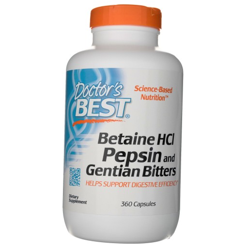 Doctor's Best Betaina HCL Pepsin Pepsyna 360 kaps