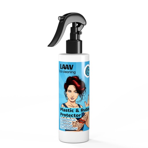 Płyn do czyszczenia OPON GUMY PLASTIKÓW ZDERZAKÓW czernidło LAAV 250 ml