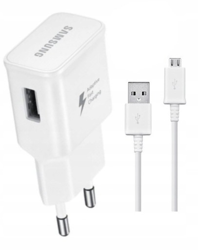 Ładowarka Samsung Fast Charging + Kabel Micro 1M