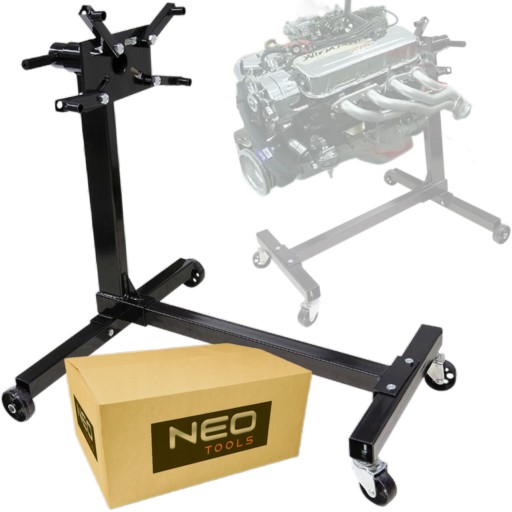 Stojak na silnik Jezdny Wózek 450kg 360° SOLIDNY NEO TOOLS