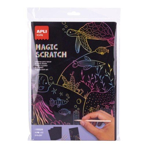 Apli Zdrapywanki Wydrapywanki A4 zestaw Magic