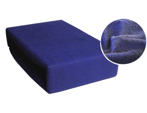 Prześcieradło FROTTE 200x220cm Z GUMKĄ Granat