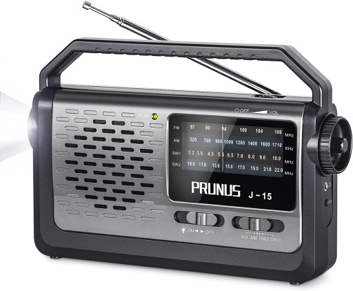 Radio sieciowo-bateryjne AM, FM, SW Prunus J-15