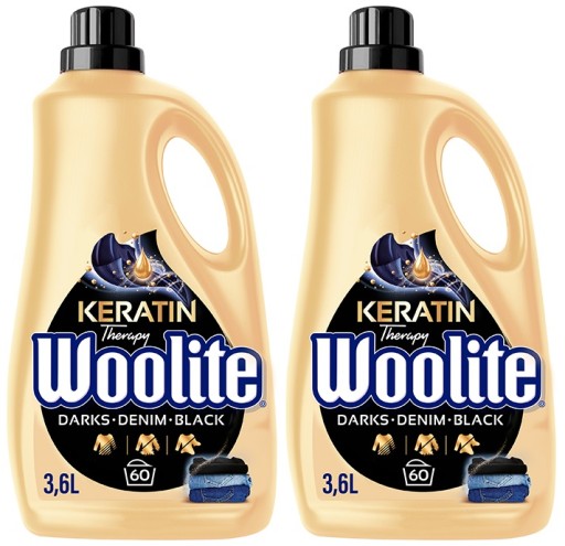 WOOLITE DARK Płyn do prania Czarnych ubrań z kreatyną. Żywe kolory 7,2l