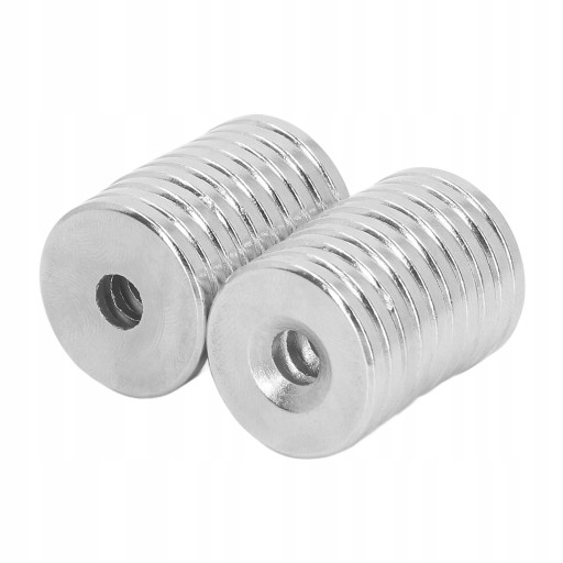 20 SZTUK MAGNES Z OTWOREM 20X3MM NEODYMOWY MAGNES