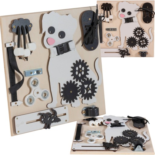 TABLICA MANIPULACYJNA SENSORYCZNA MONTESSORI 9W1