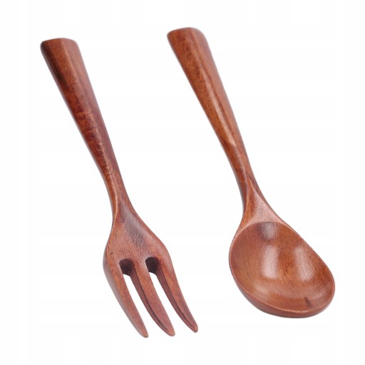 wkv-2pcs Wooden Fork and Spoon Set