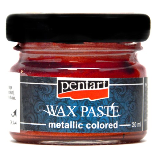 Pasta woskowa 20 ml Czerwona Metaliczna Pentart