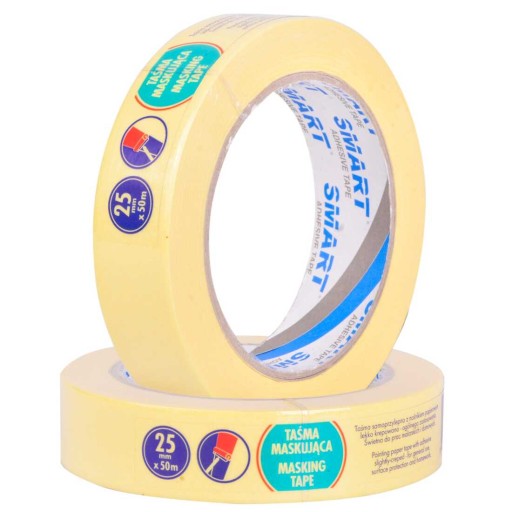 SMART TAŚMA PAPIEROWA MALARSKA MASKUJĄCA ŻÓŁTA 25MM x 50M 1SZT