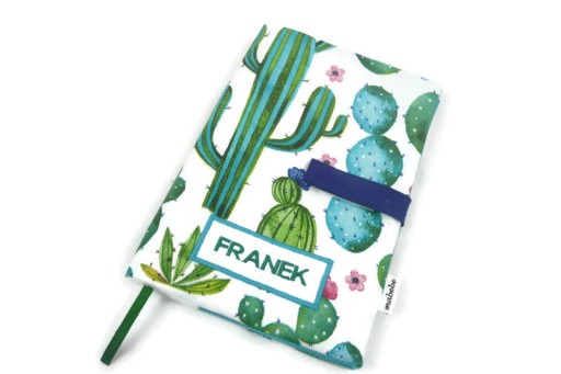 ETUI OKŁADKA NA KSIĄŻECZKĘ ZDROWIA DZIECKA VELVET Z HAFTEM