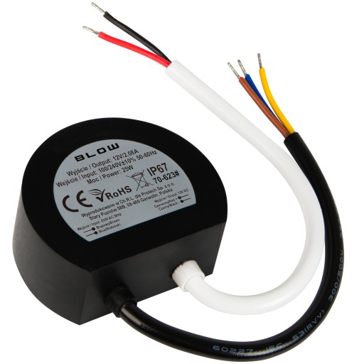 ZASILACZ 12V IP67 DO TAŚMA LED RGB DOPUSZKOWY