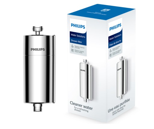 Filtr do wody prysznicowy PHILIPS, filtracja 50 000l, chrom, filtr z KDF