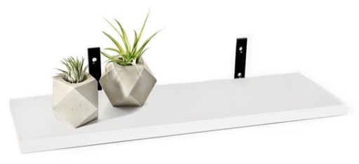 PÓŁKA ŚCIENNA BIAŁA 90CM NA WSPORNIKACH LOFT