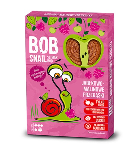 BOB SNAIL OWOCOWA PRZEKĄSKA JABŁKO MALINA 60G