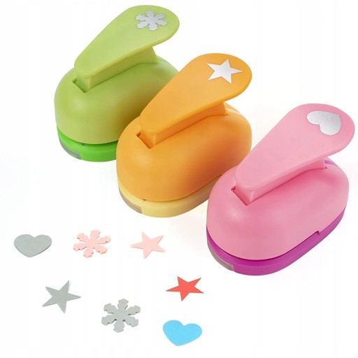 3x Dziurkacz ozdobny 1,5 cm Snowflake Love Star