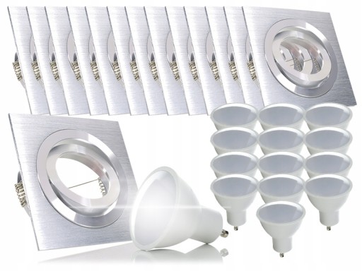 14xŻarówka GU10 LED 3,5W ramka halogen na podbitkę