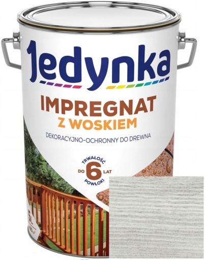 JEDYNKA IMPREGNAT DREWNA Z WOSKIEM SZARY 5L