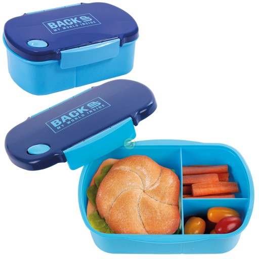 ŚNIADANIÓWKA LUNCHBOX Z PRZEGRÓDKAMI BackUp niebie