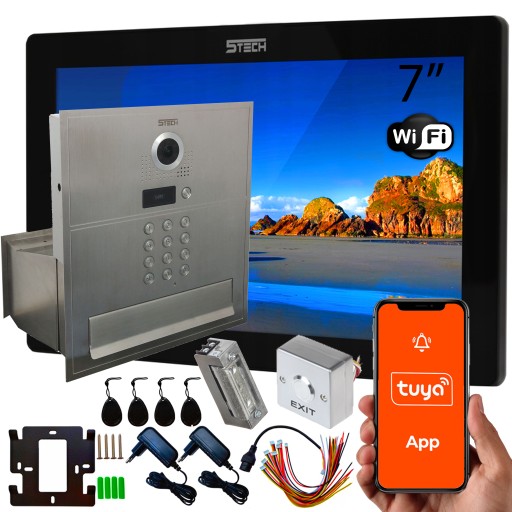WIDEOFON SKRZYNKA Z MONITOREM 7'' WIFI APLIKACJA